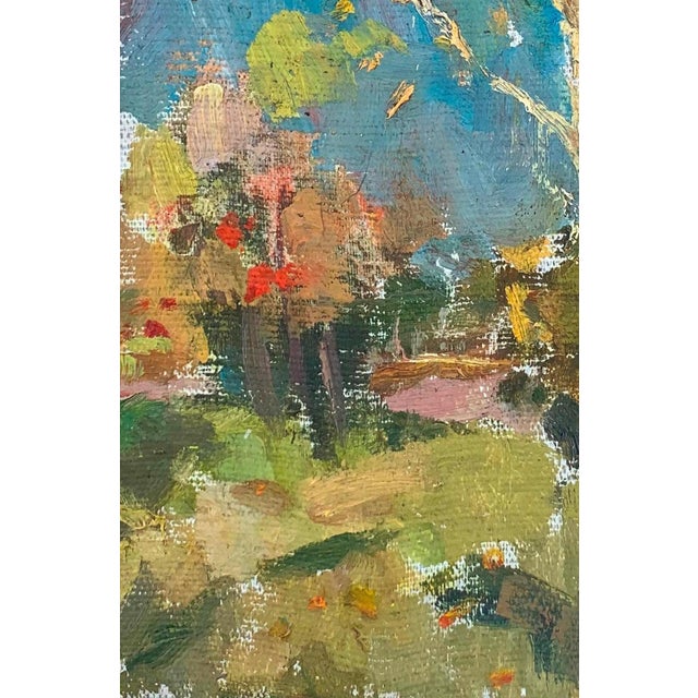 1970s Rural Landscape Antique Painting Original Soviet Art Ukrainian Artist Sokolovsky g.28-18 1970s For Sale - Image 5 of 6