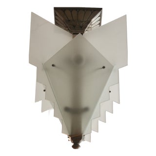 French Art Deco Pendant Lamp, 1930s For Sale