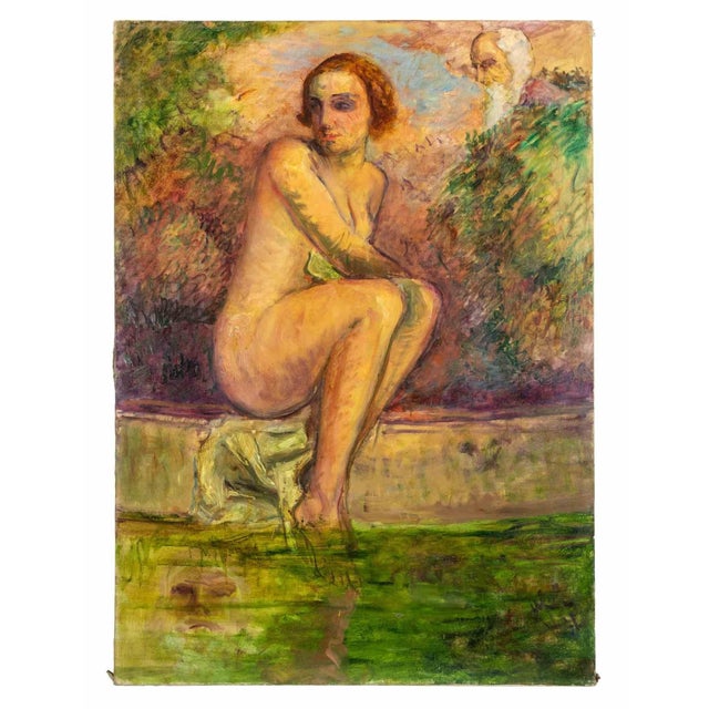 Antonio Feltrinelli, Seated Nude, Oil on Canvas, 1930s For Sale - Image 6 of 6