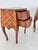 Pair of Italian Bombe Commodini W Geometric Marquetry and Brass Hardware, 1950s For Sale - Image 9 of 16