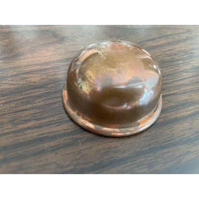 1950s Copper Dip Bowl With Lip Edge For Sale - Image 4 of 7