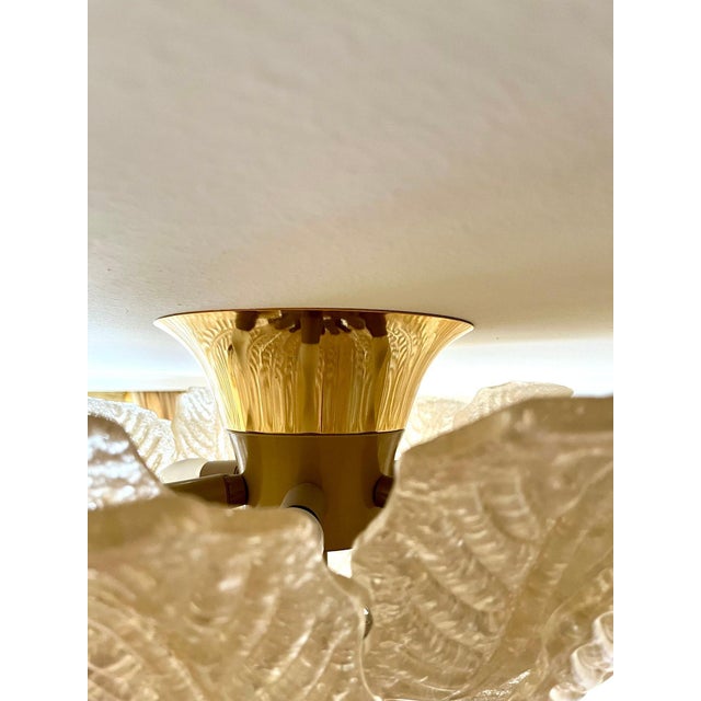 Golden Murano Glass Flush Mount from Barovier & Toso, Italy For Sale - Image 12 of 16