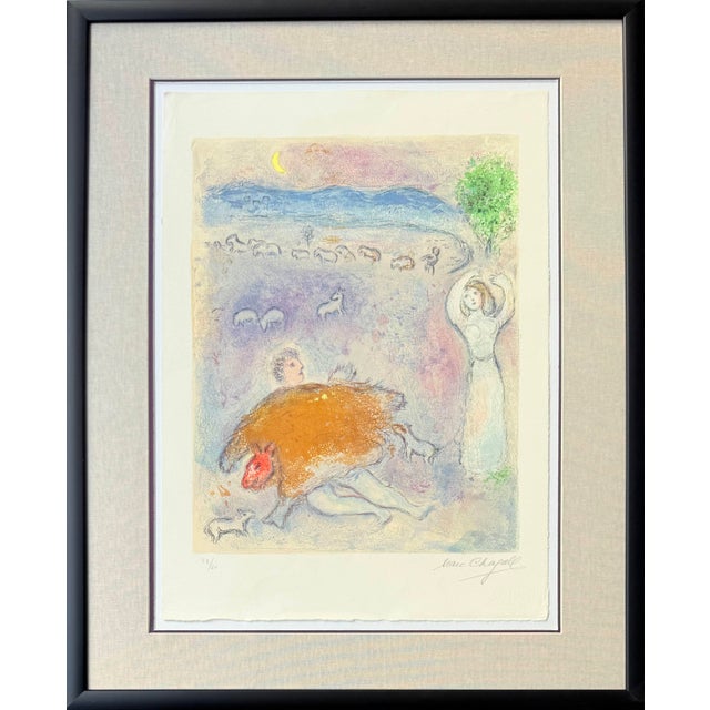 Marc Chagall, La Ruse de Dorcon from Daphnis et Chloé, 1961, Lithograph For Sale - Image 8 of 8