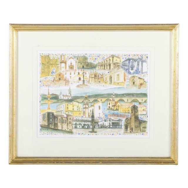 Barcelos, Watercolor on Paper For Sale