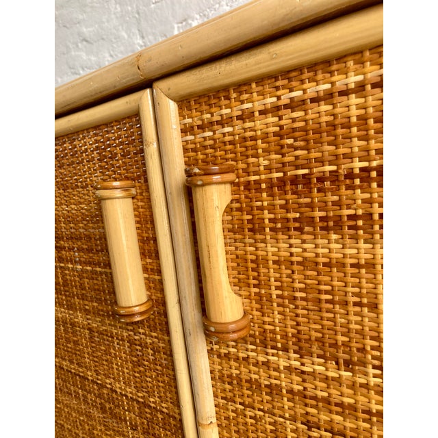 Vintage Italian Rattan Sideboard, 1970s For Sale - Image 9 of 12