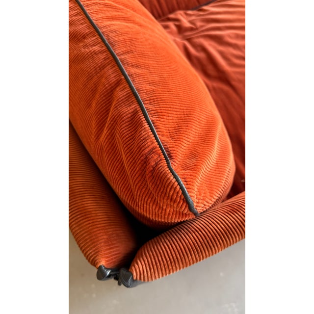 1970s Vintage Italian Landeau Corduroy 9-Pieces Modular Sofa by Mario Bellini for Cassina, 1970s For Sale - Image 5 of 18