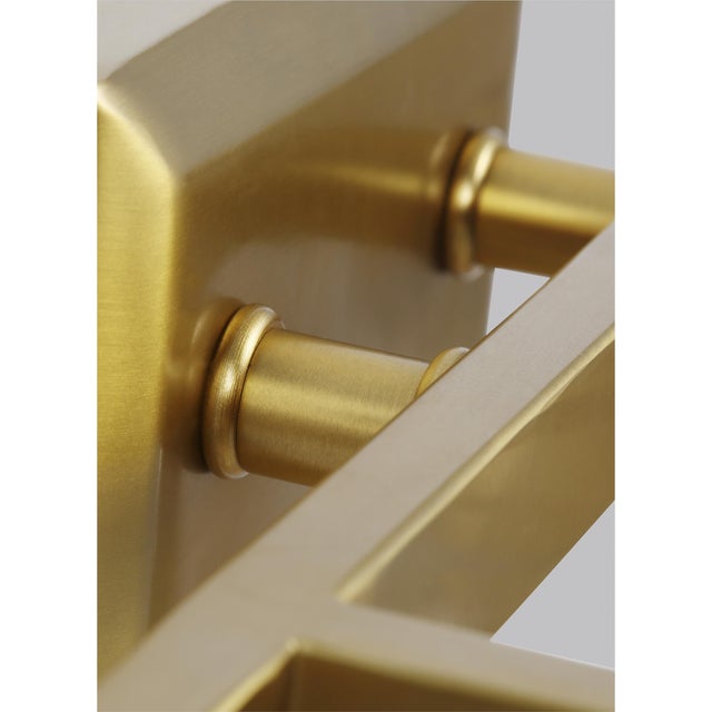 Transitional Sean Lavin by Visual Comfort Studio Monterro 4-Light Vanity, Burnished Brass For Sale - Image 3 of 6