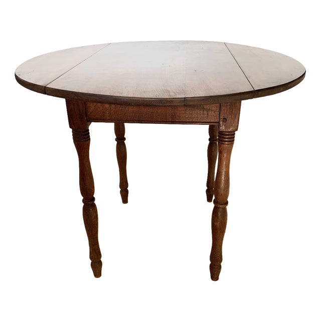Small Masters Table in Natural Wood with Two Drop Leaves, 1800s For Sale