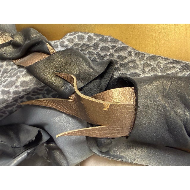 1990s Dominique Caron Handmade Leather Art Mask For Sale - Image 5 of 12