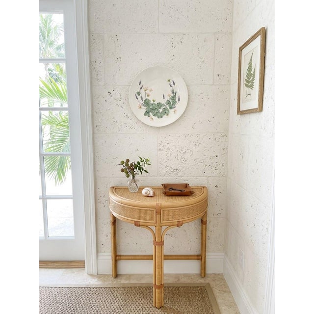 Vintage Hand-Crafted Ceramic Botanical Platter – "Pelargonium" 3d Relief Wall Art For Sale - Image 10 of 12