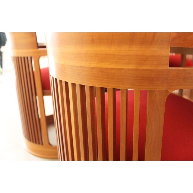 Brown Dining Set by Frank Lloyd Wright, Set of 5 For Sale - Image 8 of 15