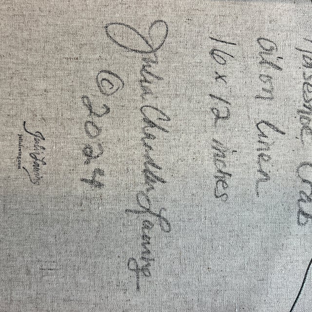 Textile Horseshoe Crab, Original Painting by Julia Lawing, Framed For Sale - Image 7 of 9