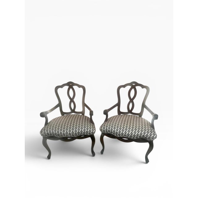 1990s William Switzer Sculptural Loop Back Accent Armchairs — A Pair For Sale In Miami - Image 6 of 11