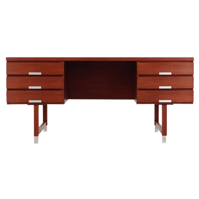 Danish Teak Desk from Eigil Petersens Møbelfabrik, 1970s For Sale