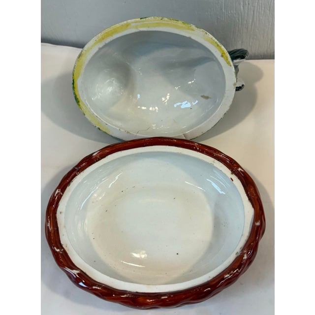 Ceramic 19th Century Antique Staffordshire Hen on Nest Tureen For Sale - Image 7 of 9