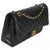 Traditional Black Quilted Lambskin Medium Classic Double Flap Bag For Sale - Image 3 of 9