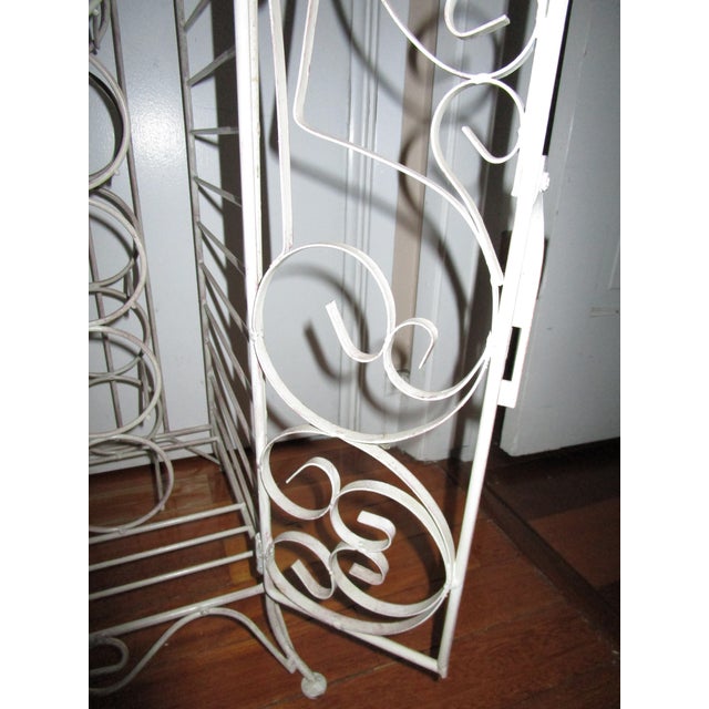 French Style White Wrought Iron Vintage Wine With Latch Chairish