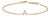 10K Yellow Gold Diamond Accent "A" Initial Charm and Link Bracelet For Sale