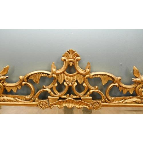 Georgian Revival Rococo Gilt Mantle Glass Mirror For Sale - Image 5 of 6