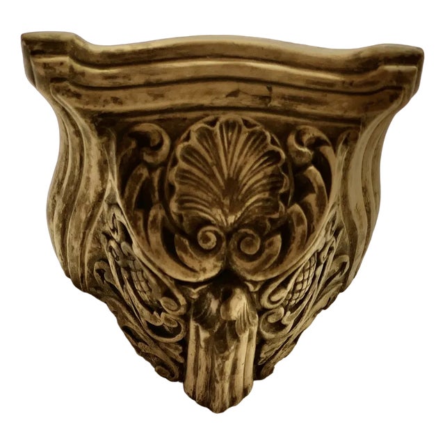 Weathered Wall Bracket in Carved Plaster, 1890s For Sale