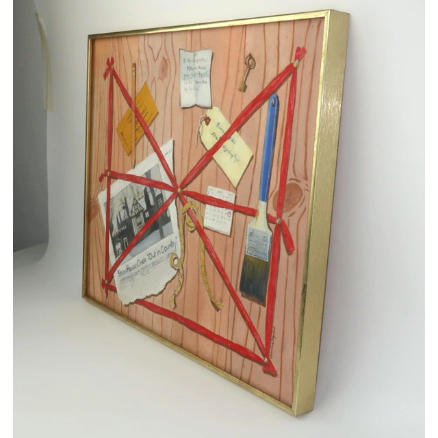 Caroline Klopstock Trompe l'Oeil Oil Painting, 1976 For Sale - Image 9 of 12