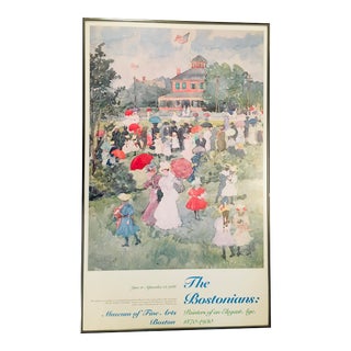 1986 Museum of Fine Art Boston “The Bostonians” Exhibition Framed Poster For Sale