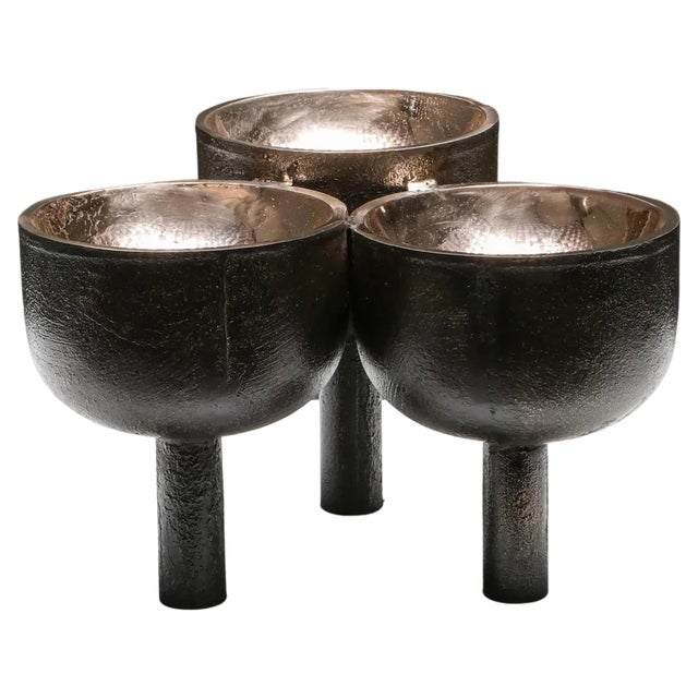 Bronze Triple Tray by Arno Declercq For Sale