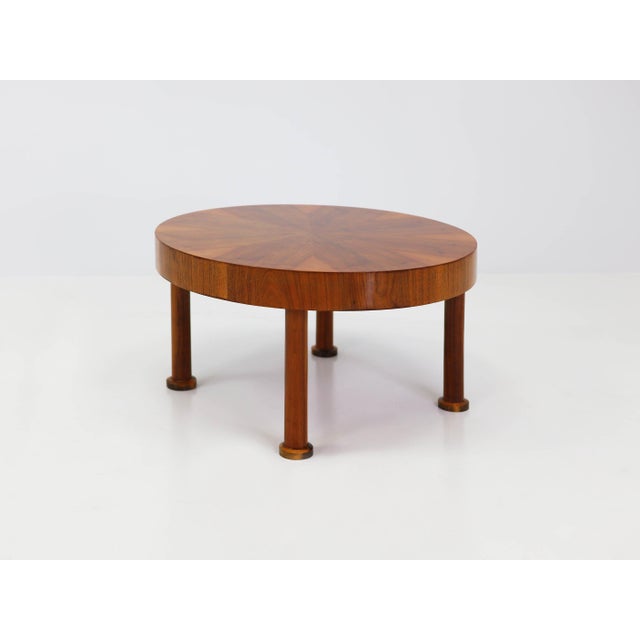 Wood Art Deco Italian Carlton Coffee Table in Polished Walnut, 1930s For Sale - Image 7 of 7