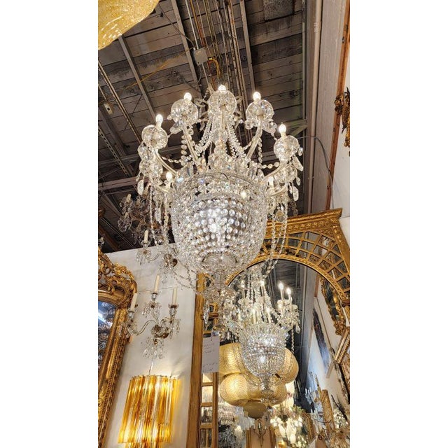 19th Century 19th Century Swarvoski Crystal Chandelier For Sale - Image 5 of 10