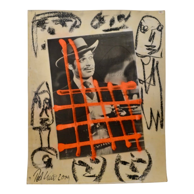 Original Peter Keil Mixed Media Painting "Clark Gable" 2009 For Sale