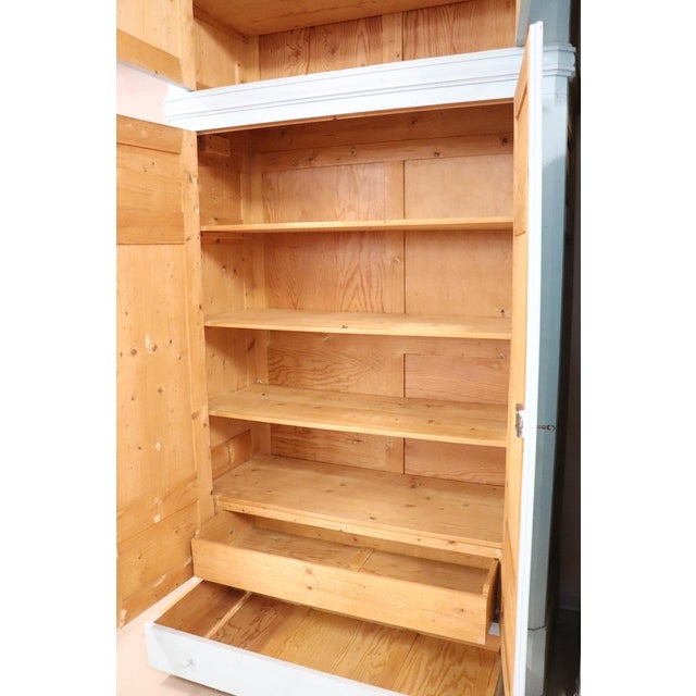 We present this spectacular pair of antique wardrobes in solid poplar and fir, made in the Late 19th century in Italy....