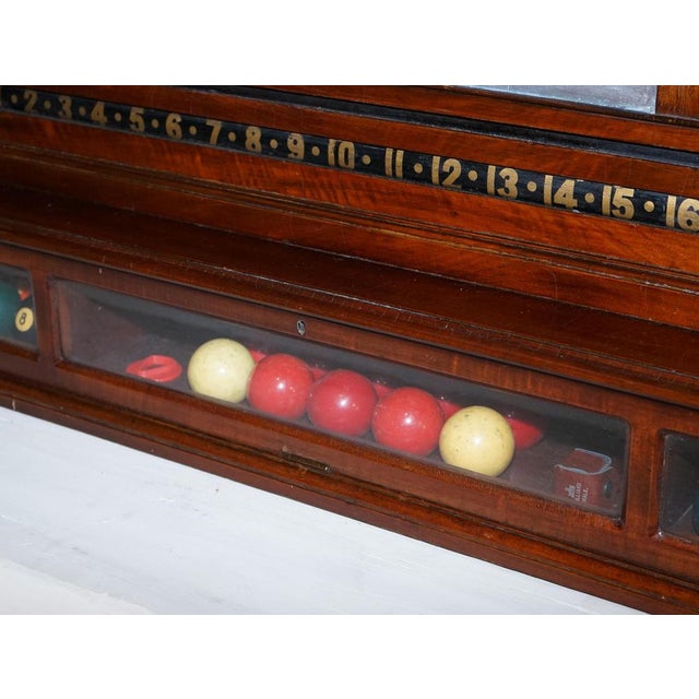 Oak Snooker Billiard Score Board by J. Ashcroft & Co., Liverpool For Sale - Image 10 of 17