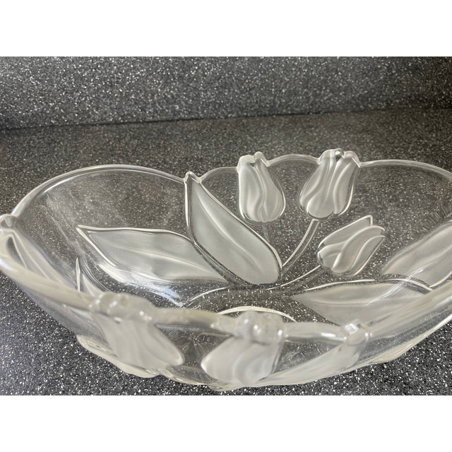 Decorative Oval bowl with tulips motif. I think the bowl is by Mikasa.