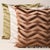Contemporary Schumacher x Miles Redd Broken Chevron Cut Velvet 22" Pillow in Brown on Camel For Sale - Image 3 of 4