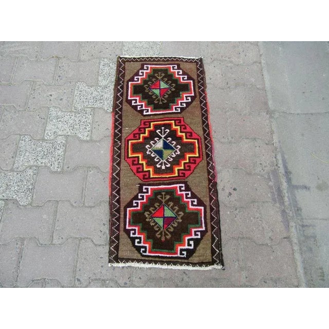 Handknotted Vintage rug from Kars region of Turkey. Approximately 45-55 years old.In very good condition.