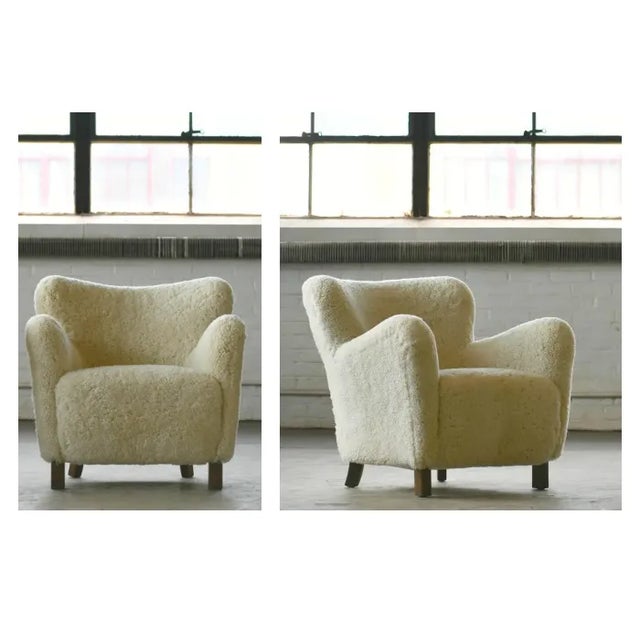 Beautiful exuberant pair of lounge chairs made here in our own workshop in Connecticut. Similar in size and design to the...