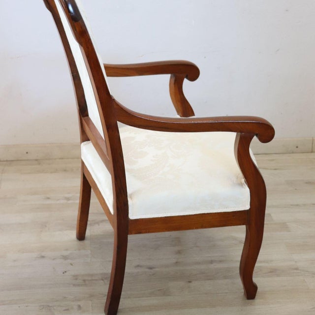 Antique Walnut Armchair, 1800s For Sale - Image 9 of 13