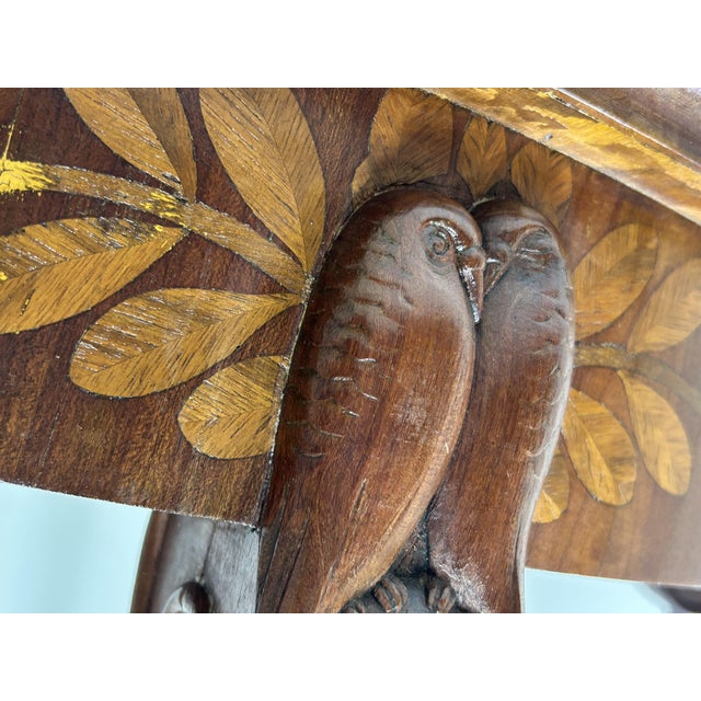 Art Nouveau Five-Legged Table with Parrots, 1890s For Sale - Image 18 of 18
