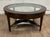 Wood Vintage Kincaid Elise Glass Top Two Tier Oval Transitional Style Coffee Table For Sale - Image 7 of 13