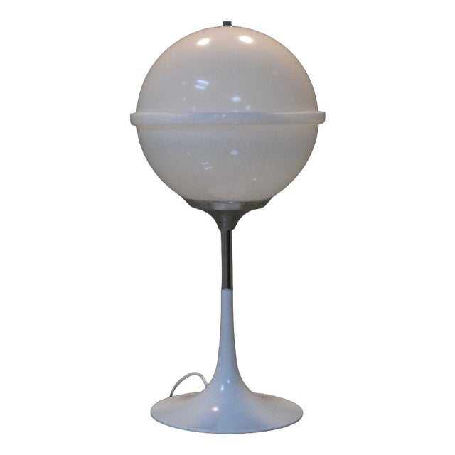 Space Age Acrylic and Steel Table Lamp, 1970s For Sale