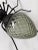 Midcentury Italian Brutalist Spider Detailed Rare Green Glass Body Sconce For Sale - Image 6 of 11
