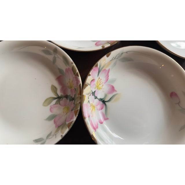 Early 20th Century Antique, Early 20th Century Noritake Azalea Porcelain Berry Bowls, Set of Ten For Sale - Image 5 of 12