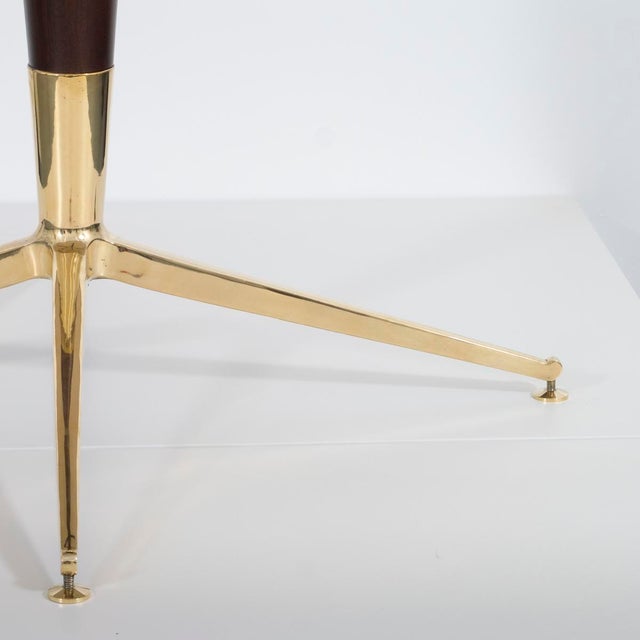 White Wood and brass table in the style of Cesare Lacca For Sale - Image 8 of 11