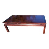 Baker Historic Charleston Collection Asian Style Cocktail Table With Protective Glass Top For Sale
