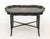 Regency Papier Mache Tray Top Table, circa 1820, top with floral design and ornate gold-tone designs, underside marked...