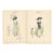 Pair of Antique Chic Parisien Fashion Plates, 1910 For Sale