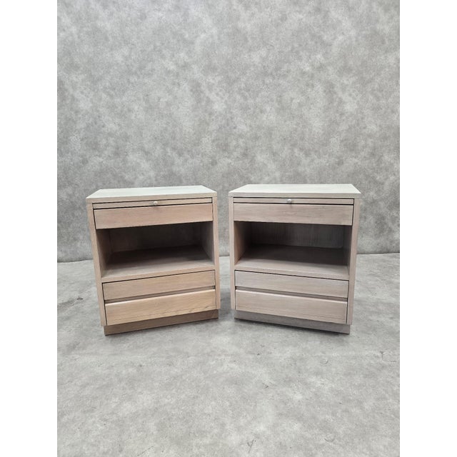 Sligh-Lowry Furniture Co. Mid Century Modern Driftwood Nightstand by Sligh Furniture - Pair For Sale - Image 4 of 11