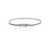 2.1 Carat Dainty Emerald May Birthstone Sleek Tennis Bracelet in 18k White Gold For Sale - Image 4 of 6