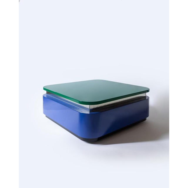 Contemporary Thelma & Louise Coffee Table in Glossy Lacquered MDF & Flute Mirror by Softhouse For Sale - Image 3 of 8