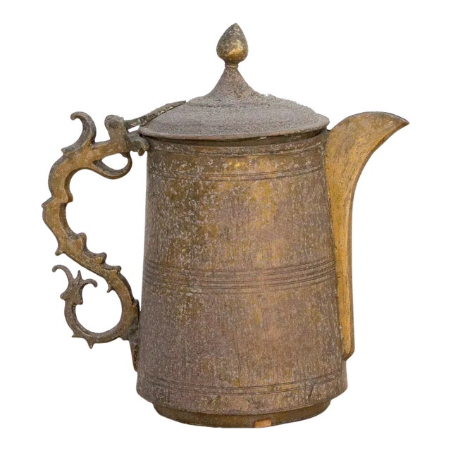 Antique English Brass Kettle For Sale